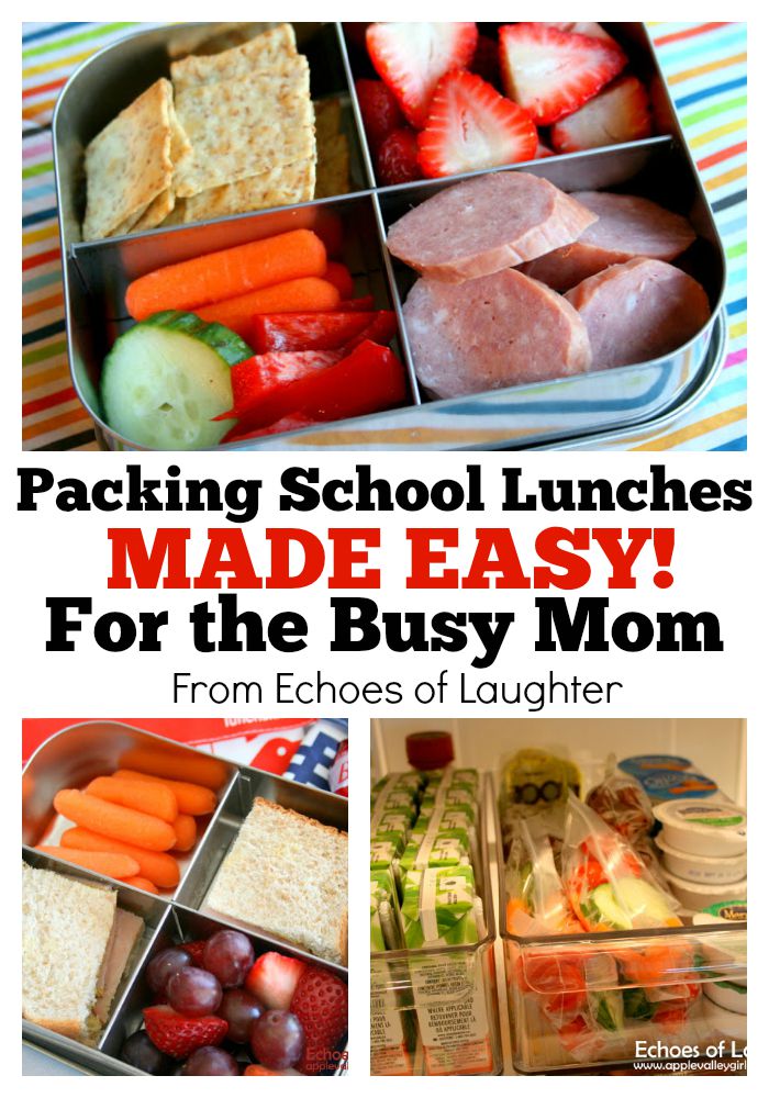 Packing School Lunches Made Easy