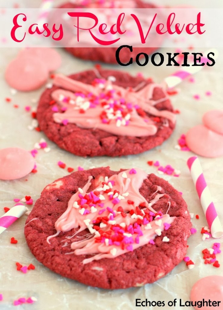 Easy Red Velvet Cookies For Valentine's Day - Echoes of Laughter