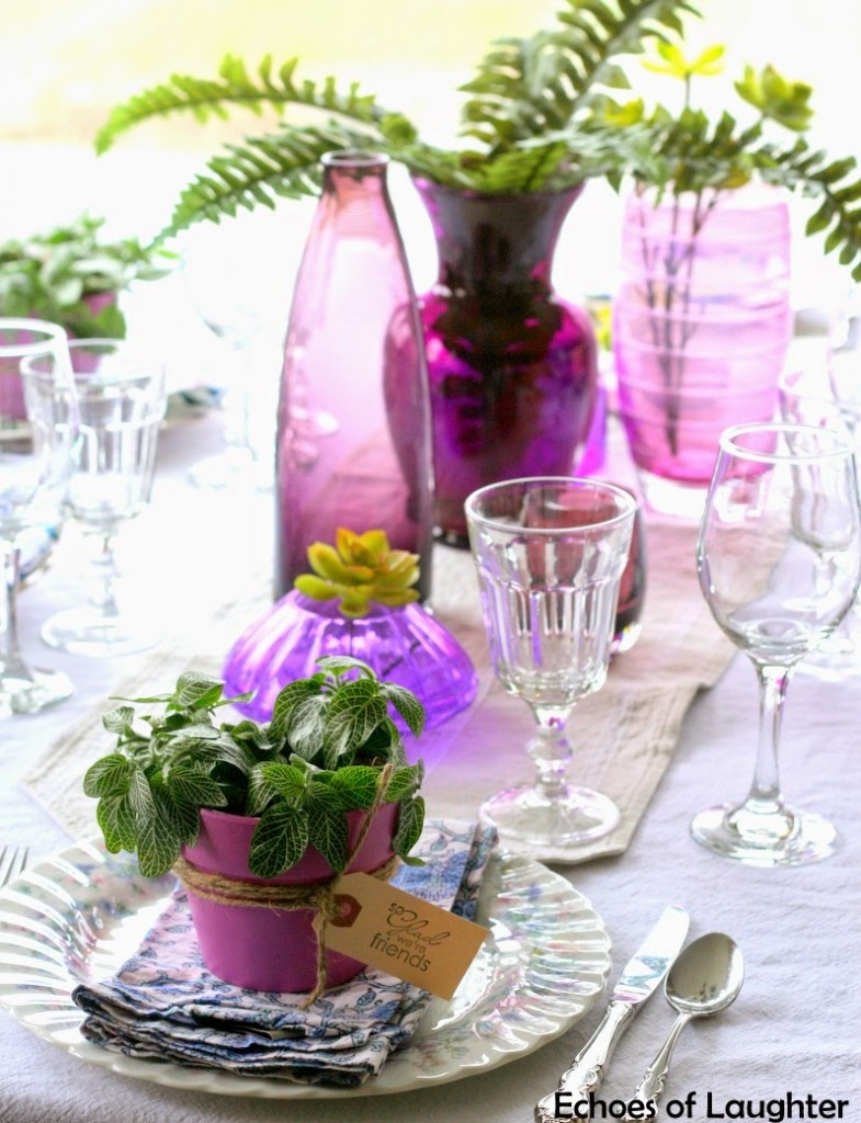 Mother's Day Brunch Table Setting Ideas + Lavender Centerpiece