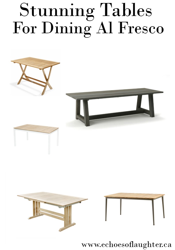 Stunning Tables for Dining Al Fresco