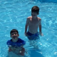 boys in the pool.