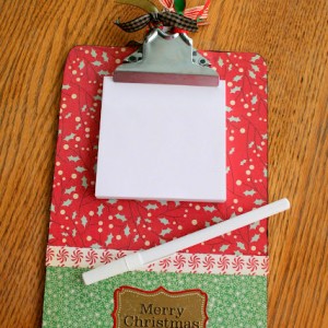 Organizing for Christmas~Project 1: Make A Fun Clipboard for Lists or Photos…