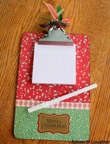 Organizing for Christmas~Project 1: Make A Fun Clipboard for Lists or ...