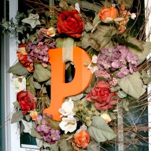 A Monogram Wreath for Fall