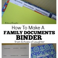 How To Make A  Family Documents Binder