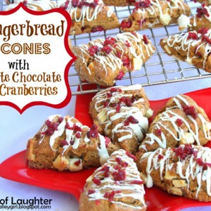 Gingerbread Scones with White Chocolate & Cranberries