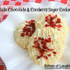 White Chocolate & Cranberry Sugar Cookies