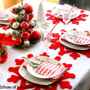 A Red & White Christmas Table…