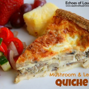 Delicious Mushroom & Leek Quiche