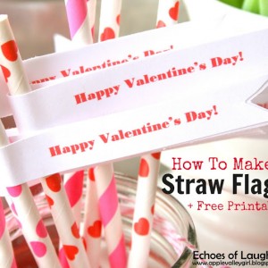 How To Make Valentine’s Straw Flags + Free Printable