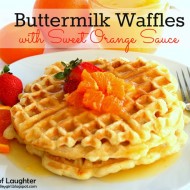 Buttermilk Waffles with Sweet Orange Sauce