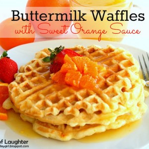 Buttermilk Waffles with Sweet Orange Sauce