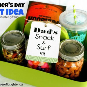 Dad’s Snack & Surf Kit +Free Printable Tag