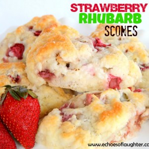 Strawberry Rhubarb Scones