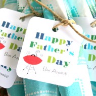 Father’s Day Printable Straw Flags, Tags & Bag Toppers