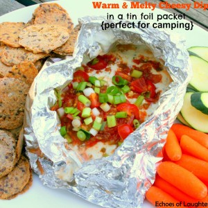 Warm & Melty Cheese Dip in Tin Foil