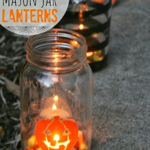 Painted Mason Jar Lanterns