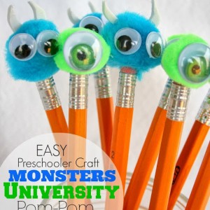 Monsters University Pom Pom Pencils (Craft)