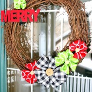 DIY Ribbon Flower Wreath & Wreath Blog Hop!