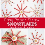 Easy Paper Straw Snowflakes