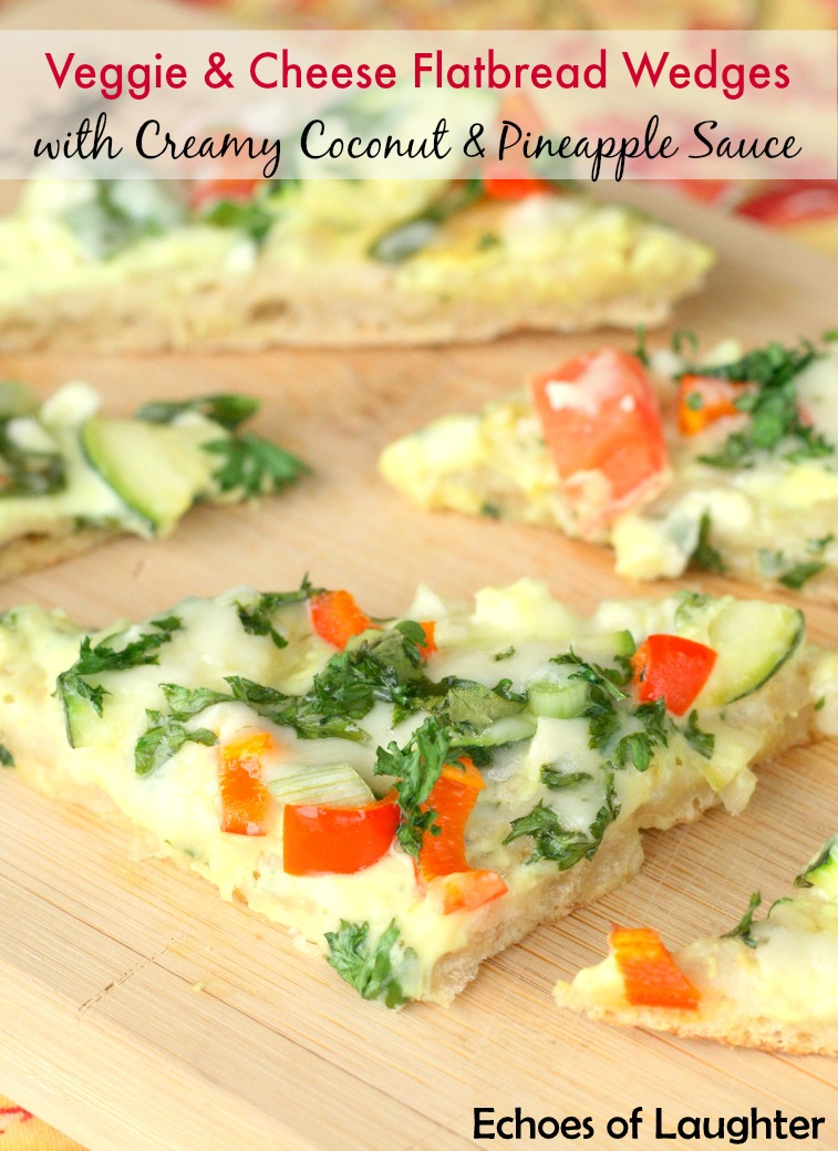 Veggie & Cheese Flatbread Wedges - Echoes of Laughter