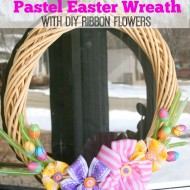 Pretty Easter Wreath With DIY Ribbon Flowers
