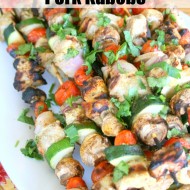 Grilled Curry Lime Pork Kabobs with Roasted Curry Cauliflower & Rice