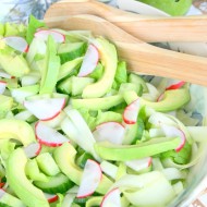 Spring Salad with Avocado Olive Oil Dressing