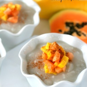 Coconut Milk Pudding with Tropical Fruit {Gluten Free, Dairy Free & Vegan}