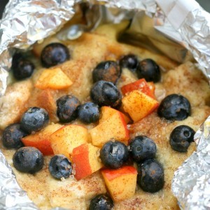 Blueberry & Peach French Toast In A Foil Packet #BBFEggs