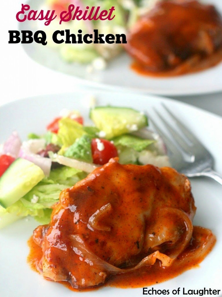 Easy Skillet BBQ Chicken - Echoes of Laughter